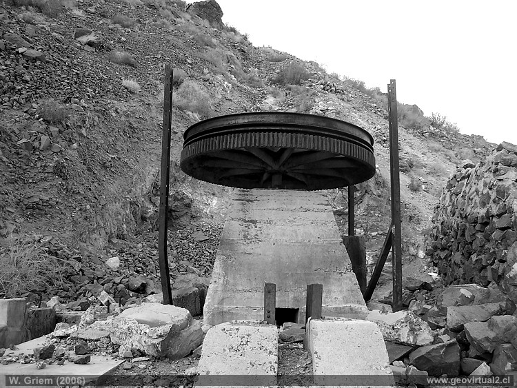 Andarivel de la mina El Bronce en Atacama, Chile