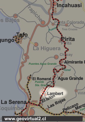 Carta del sector de Lambert, Región de Coquimbo