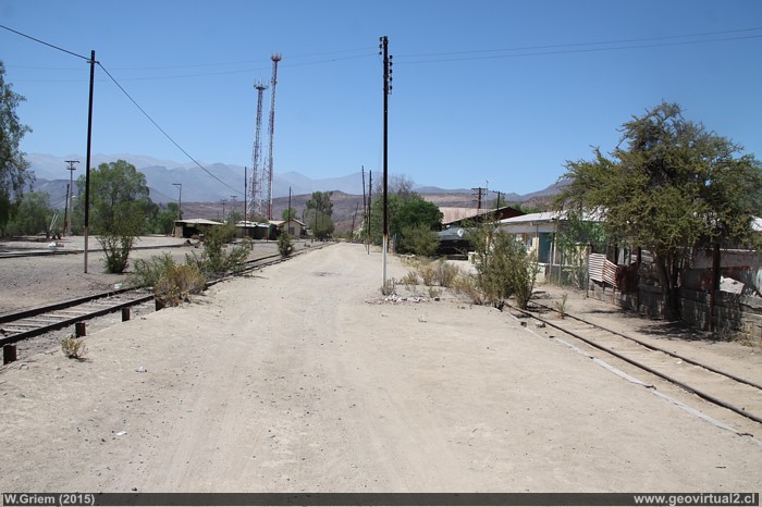 Estación ferrocarril Combarbala en el Norte de Chile