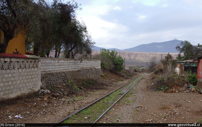 Trayecto longitudinal cerca de Islon, Región Coquimbo, Chile