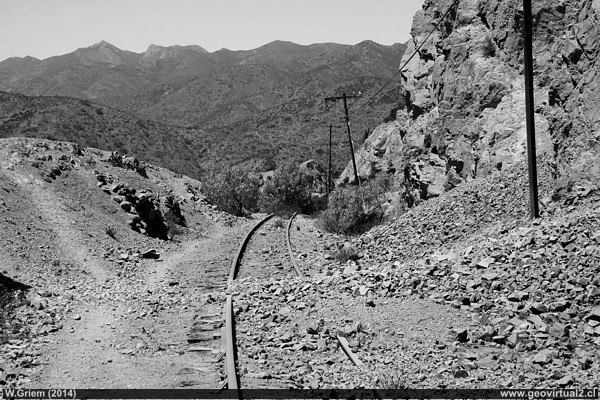 Linea ferrea subiendo a Las Cardas, Región Coquimbo