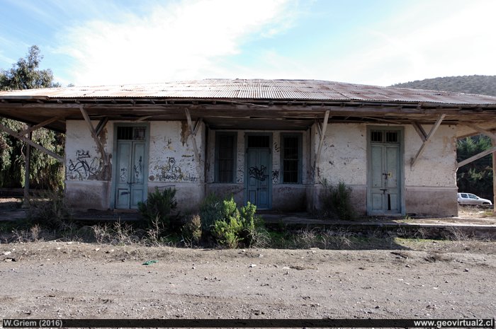 Edificio de la estación pelicana, valle Elqui, Región de Coquimbo, Chile
