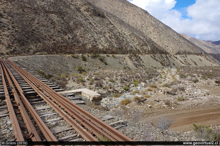 Trayecto a Almirante Latorre - longitudional, norte de Chile
