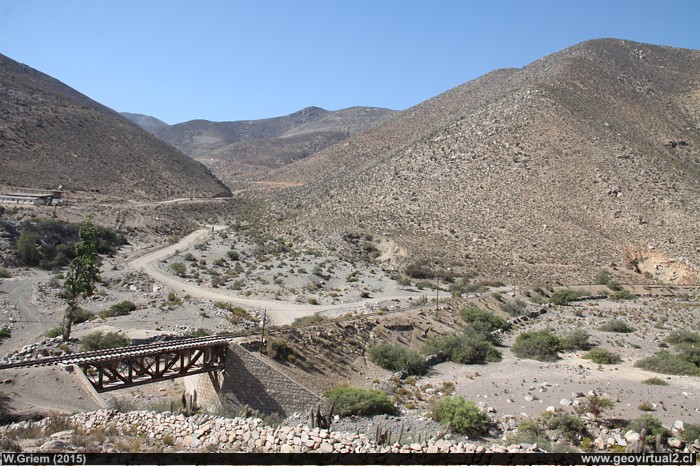 Puente cerca El Romero, ferrocarril longitudinal del Norte de Chile