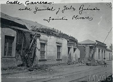 Lineas ferreas despues del terremoto en Copiapo