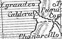 Carta del sector Caldera de 1863