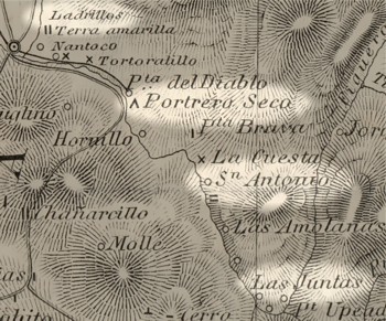 Ruta de Domeyko - en la carta de Gilliss 1855