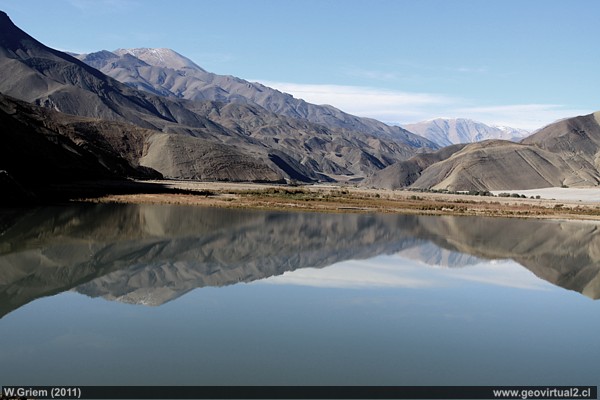 Lautaro Reservoir - view from the dam to the south, Atacama Region - Chile