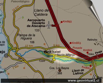 Carta del sector Monte Amargo