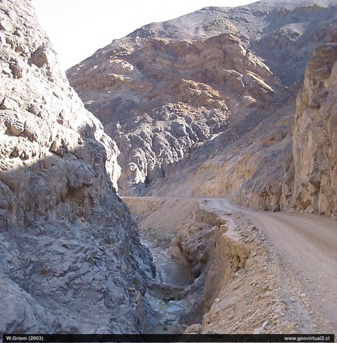 Camino entre Puquios y Carrera Pinto, Desierto de Atacama