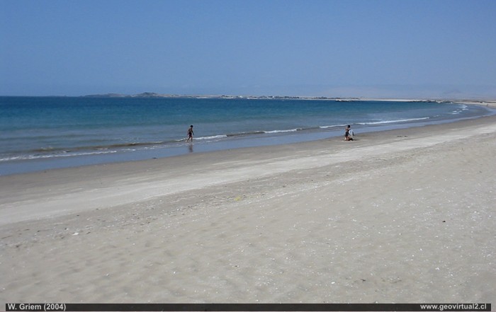Playa Las Machas en la Región de Atacama, Chile