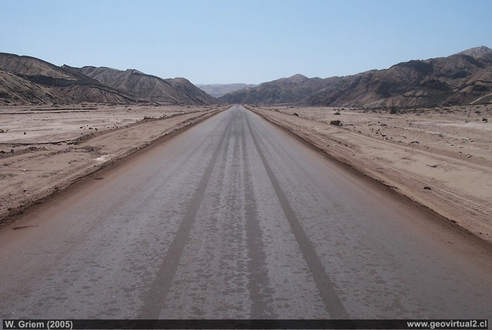 Strasse im Nationalpark Pan de Azúcar (Chile / Atacama Region)