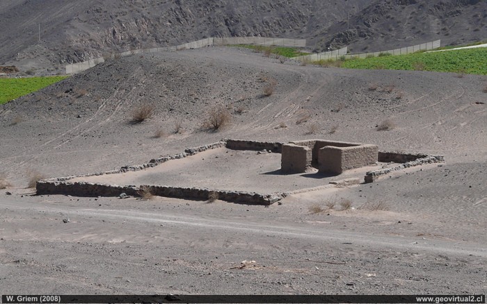 Von oben: Die Ruinen der Inka Schmelze im Copiapo Tal, Atacama Region, Chile