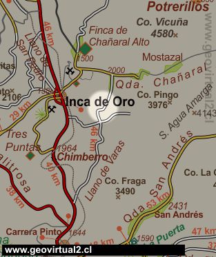 Carta del sector Llano de Varas
