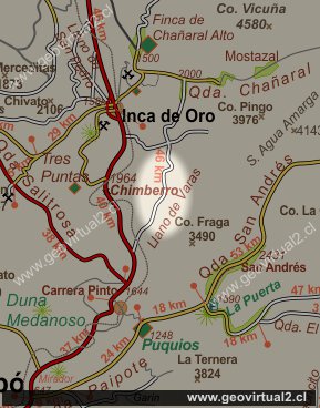 Carta del Llano de Varas en el desierto de Atacama, Chile