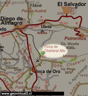 Carta del sector Finca de Chañaral Alto