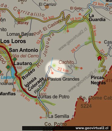 Carta del sector de Pircas Coloradas