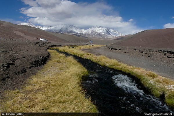 Atacama: Rio Lama, der Lama Fluss in den Anden der Atacama-Wüste, Chile
