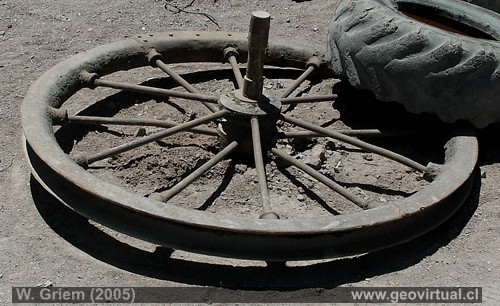 Rueda en la mina El Bronce, Atacama
