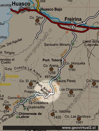 Carta del sector Arco Molle