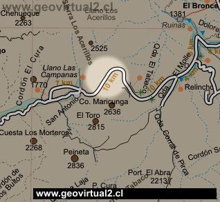 Carta del sector Tabaco - Vallenar, Region de Atacama, Chile