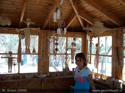 Verkauf von Kunsthandwerk in Totoral, Region Atacama - Chile