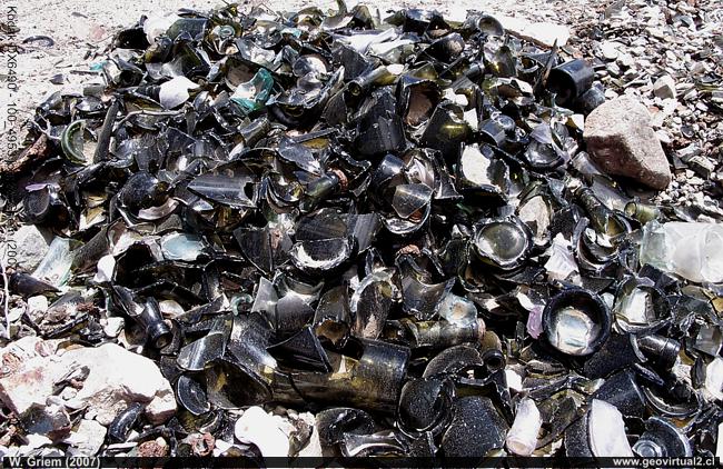 Botellas en las ruinas de Las Animas