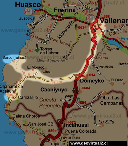 Carta entre Huasco y San José