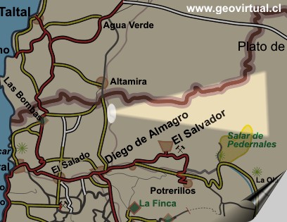 Karte von Altamira in Atacama