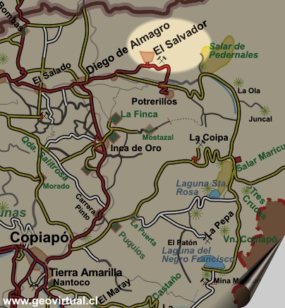 Karte, Lage von El Salvador