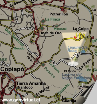 Karte vom Portezuelo Chinches