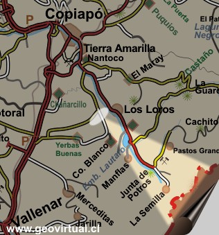 Map of Potro mountains