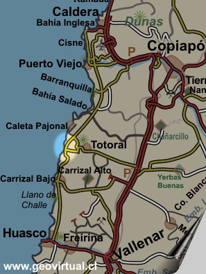 Karte vom Bereich Challe