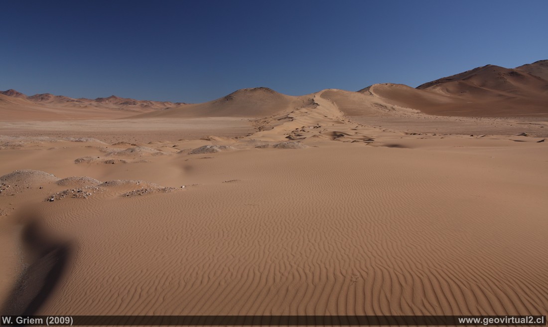 Die Dünen bei Copiapó in der Atacama Region Chile
