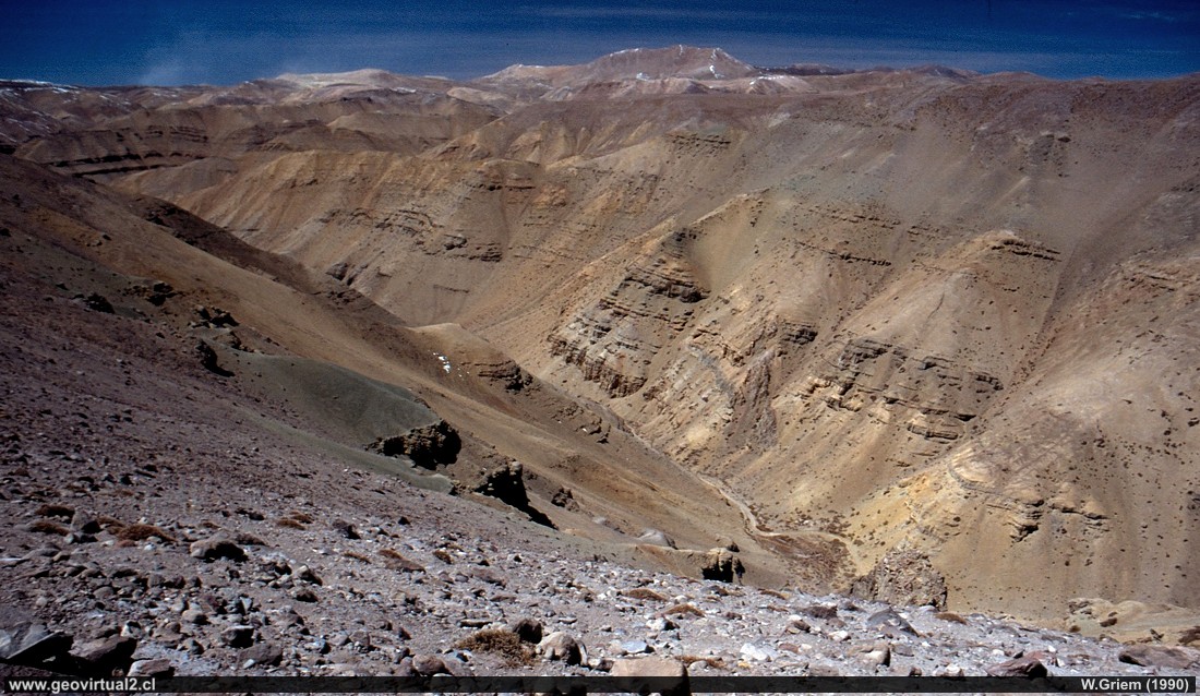 Die Quebrada Larga bei Potrerillos in den Anden von Atacama - Chile 