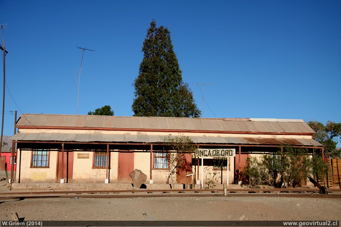Bahnhof von Inca de Oro in der Atacama Wüste, Chile