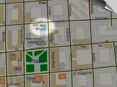 Lage vom Mineralogischen Museum in Copiapo