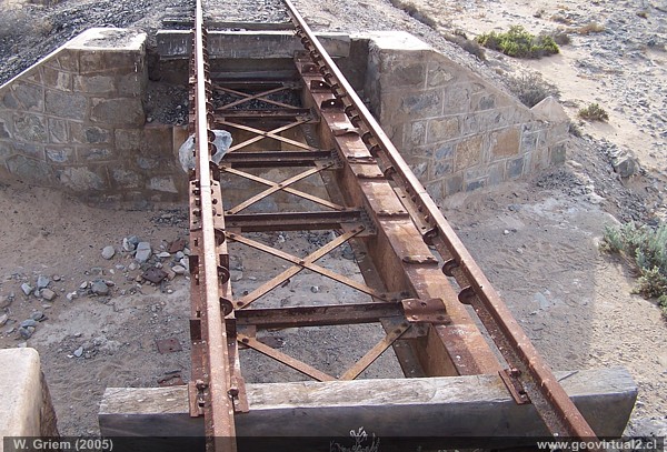 Region Atacama: Ferrocarril cerca de la estación Barros Lucos