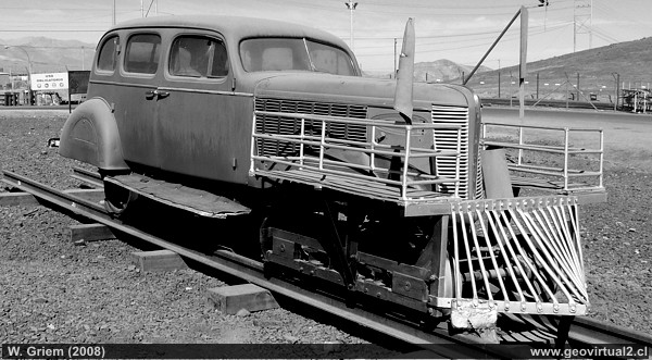 Autocarril de la línea Potrerillos - Chañaral en la Región de Atacama - Chile