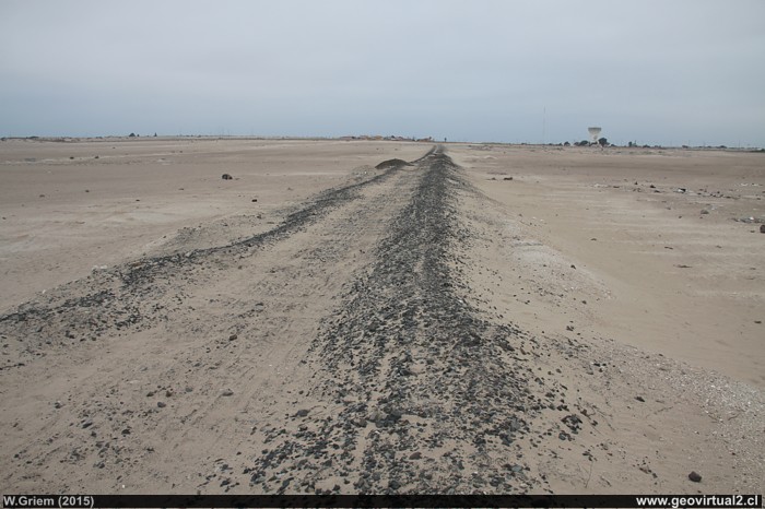 Terraplen de la ex linea a muelle Imán en Caldera