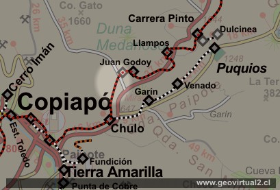 Carta ffcc cerca Chulo, Region de Atacama