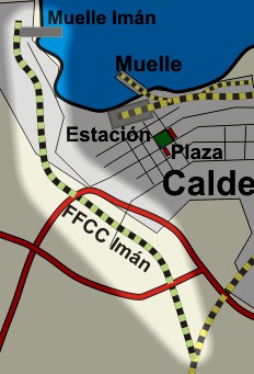Carta trayecto a muelle Imán en Caldera