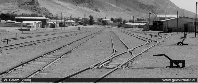Bahnhof von Chañaral in der Atacama Wüste