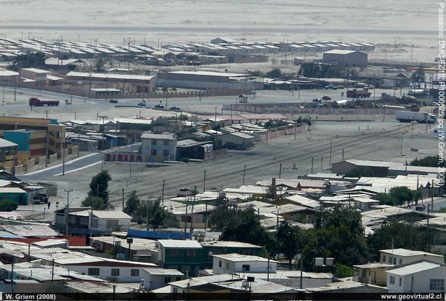 Vista a la estación de ferrocarriles de Chañaral