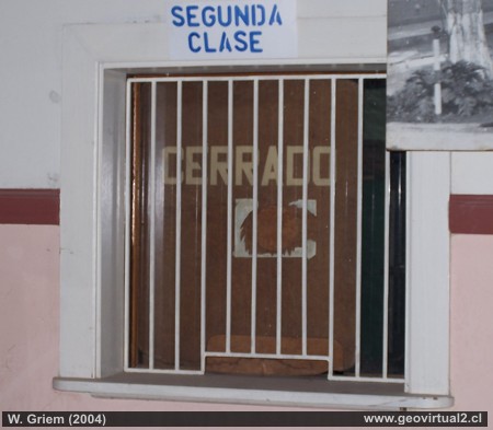 Fahrkartenschalter im Bahnhof von Copiapo