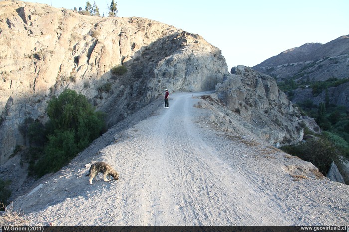 Terraplen de la linea de ferrocarril entre Vallenar y Pedro Leon Gallo - Atacama, Chile