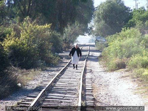 Tramo del ferrocarril en Copiapo 