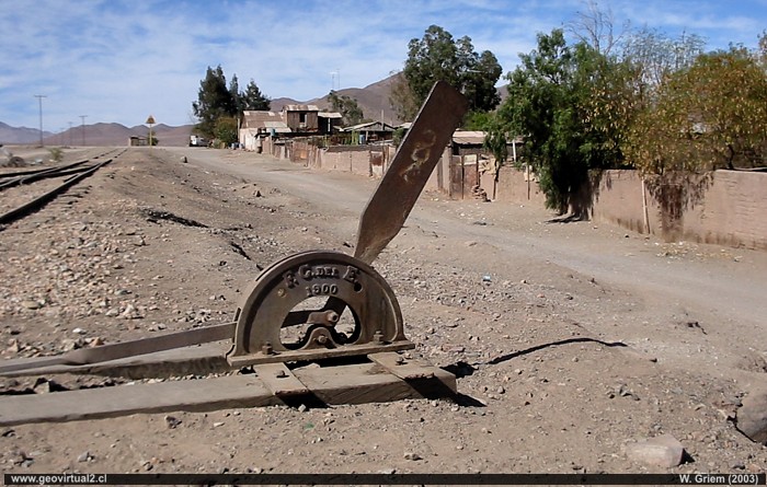 Bahnhofs Bereich der Station Inca de Oro in der chilenischen Atacama Wüste.