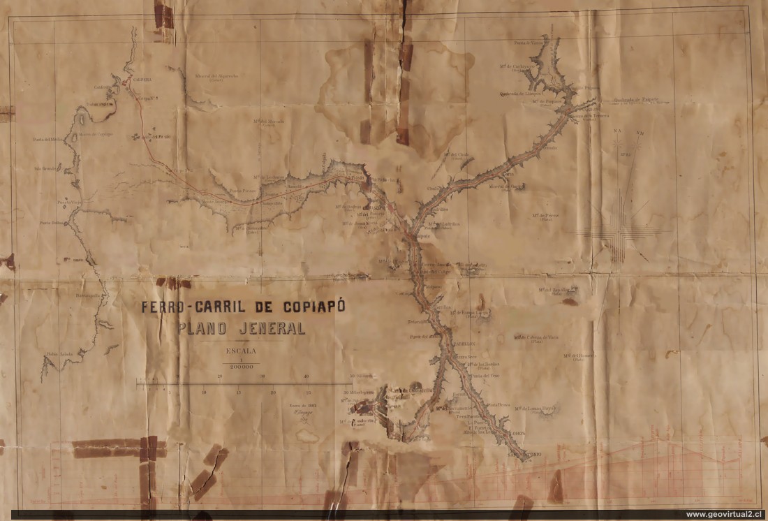 Carta de Sayago entre Copiapó y Caldera - Región de Atacama