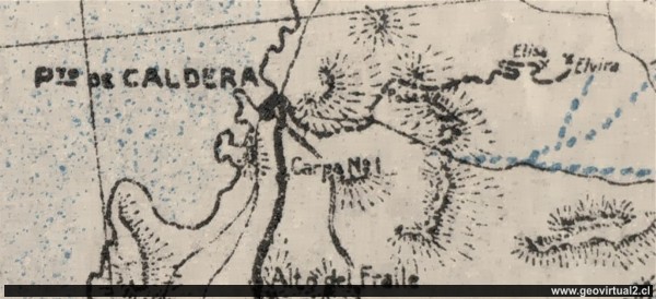 Carta de Santiago Marin 1914 - sector Caldera